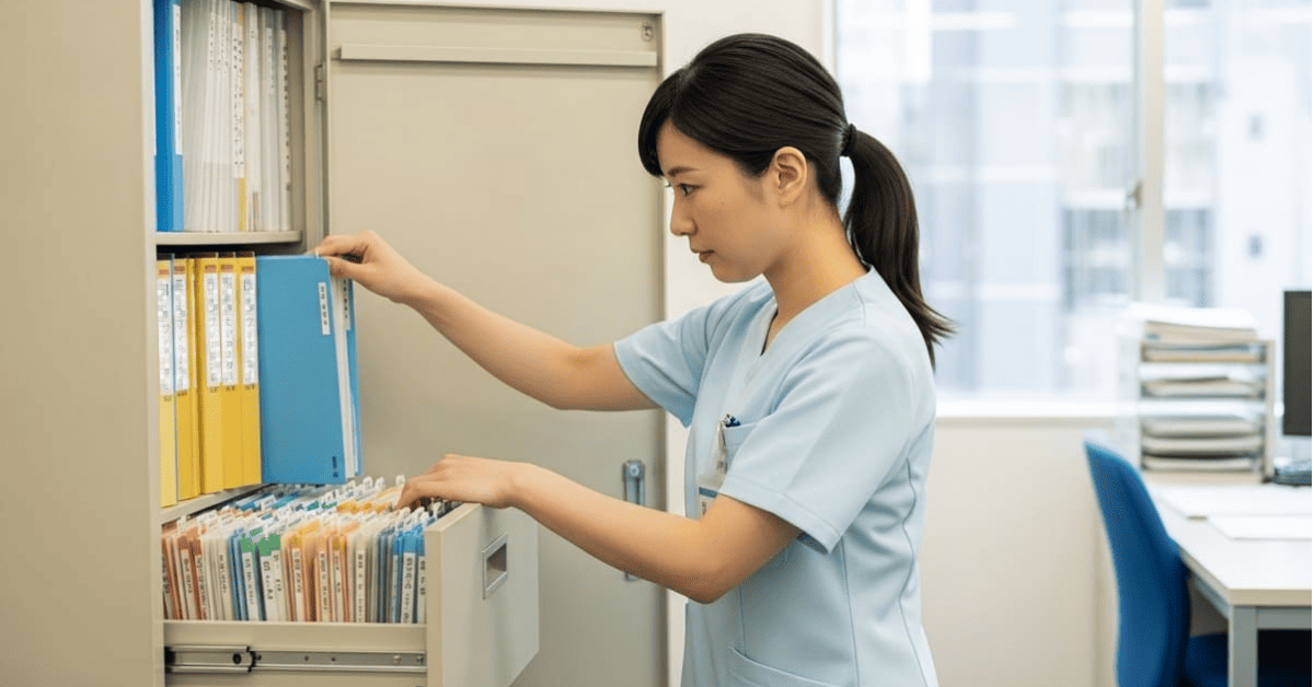 医療介護の現場で紙や電話が主役となっている様子